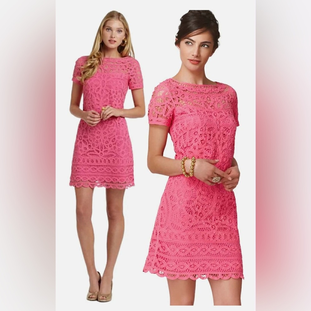 Lilly Pulitzer Mariekate Hotty Pink Dress size Medium - Picture 11 of 11